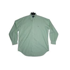 Ralph Lauren Polo Yarmouth Button-Down Shirt Green Long Sleeve Men’s 16.5 34/35